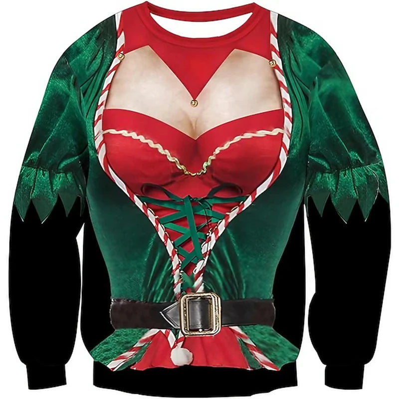 Naughty Elf Bodice ugly Christmas sweater